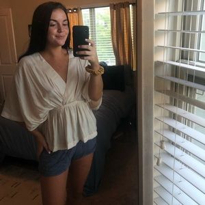 Off white blouse!